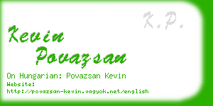 kevin povazsan business card